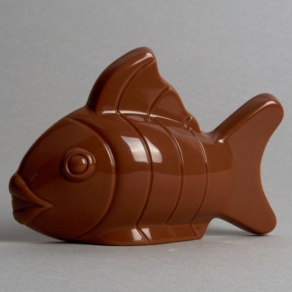 Moulage Poisson 90 g de Pâques en Chocolat au Lait de Stéphane Pasco, artisan Chocolatier à Nantes