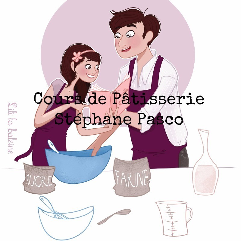 Dessin illustrant les Cours de Pâtisserie dispensé par Stéphane Pasco, artisan Pâtissier à Nantes et Vertou