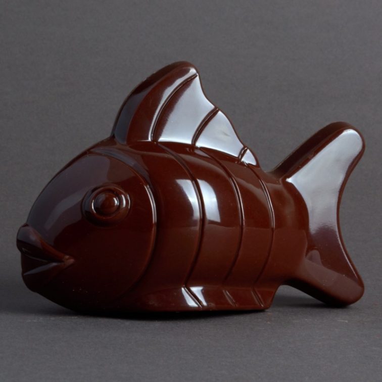 Moulage Poisson 90 g de Pâques en Chocolat Noir de Stéphane Pasco, artisan Chocolatier à Nantes