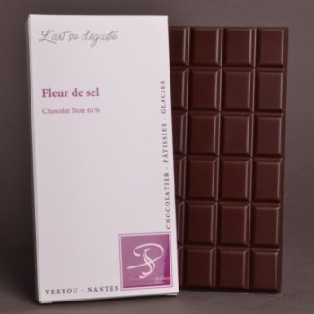 Tablette Fleur de Sel Chocolat Noir 61% de Stéphane Pasco
