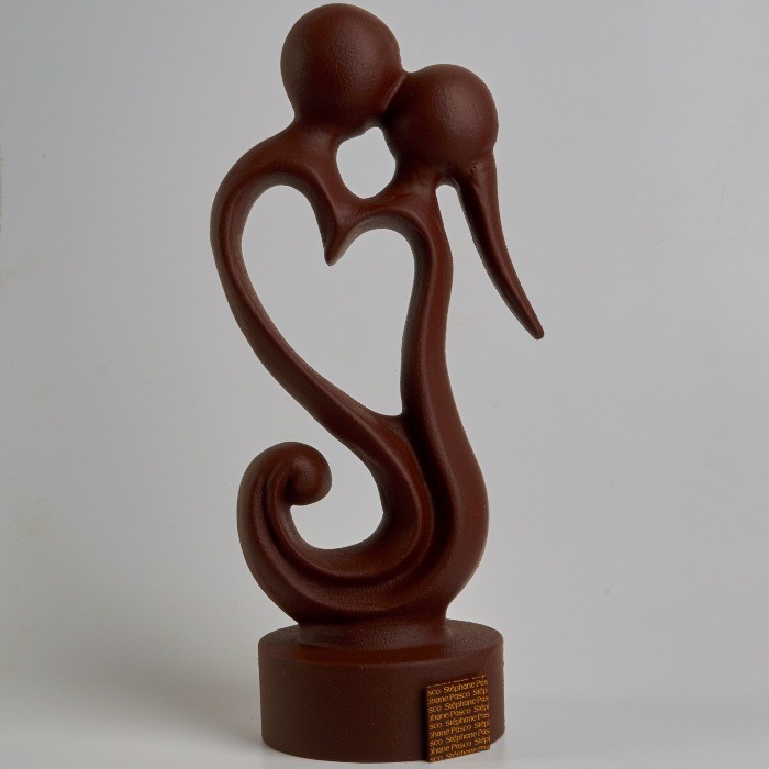 Figurine d'un Couple en Chocolat de Stéphane Pasco, artisan Chocolatier