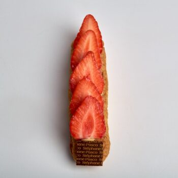 Éclair Citron Basilic Fraise de Stéphane Pasco, Pâtissier à Nantes et Vertou
