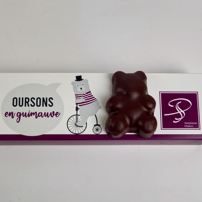 Ourson guimauve  Chocolat Noir - L'Atelier de la Fève