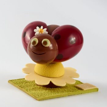 Pièce en Chocolat Lait, Belle La Coccinelle pour la Fête des Mères, de Stéphane Pasco, artisan Chocolatier
