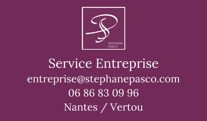 [Carte de Visite Service Entreprise de la Maison Stéphane Pasco, Pâtissier Chocolatier]