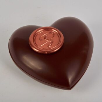 Coeur en Chocolat Noir garni de 3 ou 8 Bonbons de chocolat, pour la Saint Valentin de Stéphane Pasco