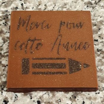 Gourmandise Merci pour cette Année en Chocolat Noir et Praliné Sarrasin de Stéphane Pasco, artisan Chocolatier à Nantes