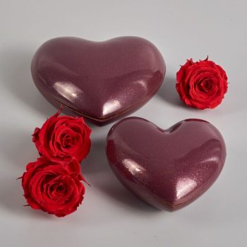 Coeur en Chocolat Noir pour la fête des mères garni de 3 ou 8 bonbons de chocolat de Stéphane Pasco, artisan Chocolatier à Nantes et Vertou