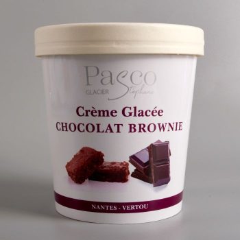 Crème Glacée Chocolat Brownie de Stéphane Pasco, Artisan Glacier à Nantes et Vertou