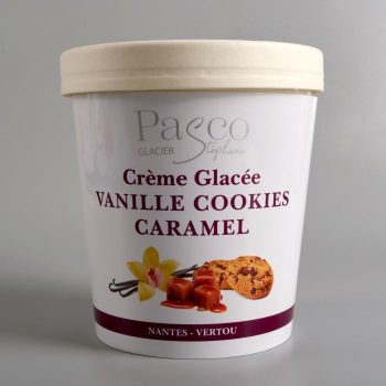 Crème Glacée Vanille Cookies Caramel de Stéphane Pasco, Artisan Glacier à Nantes et Vertou