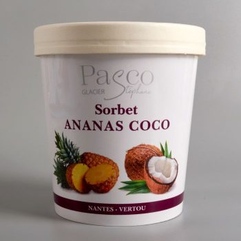 Sorbet Ananas Coco de Stéphane Pasco, Artisan Glacier à Nantes et Vertou