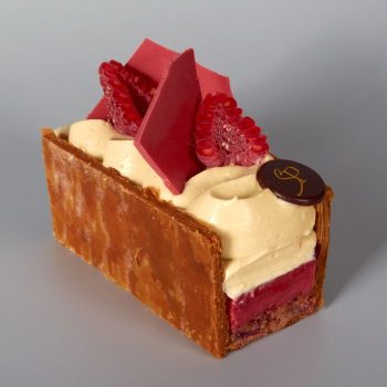 Mille-Feuilles Framboise Pistache de Stéphane Pasco, artisan Pâtissier à Nantes et Vertou