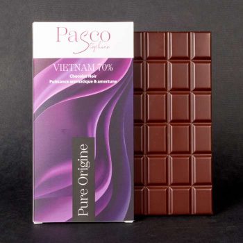Tablette de Chocolat Noir Vietnam 70% Pure Origine de Stéphane Pasco, artisan Chocolatier à Nantes et Vertou