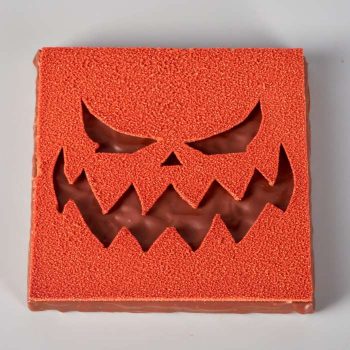 Citrouille Halloween, en Chocolat et Praliné Fleur de Sel, de Stéphane Pasco, artisan chocolatier à Nantes et Vertou