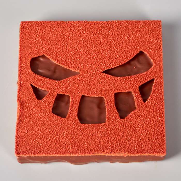Citrouille Halloween, en Chocolat et Praliné Fleur de Sel, de Stéphane Pasco, artisan chocolatier à Nantes et Vertou