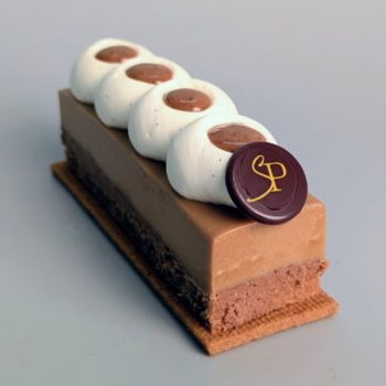 Pâtisserie Gourmandise, aux saveurs de Vanille, Chocolat Blond et Praliné Noix de Pécan, de Stéphane Pasco, Pâtissier à Nantes et Vertou