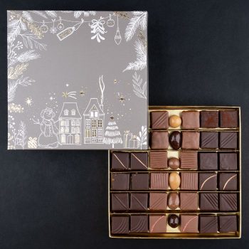 Coffret Harmonie Etoilée de 32 ou 72 bonbons de Chocolat, en assortiment Noir et Lait, de Stéphane Pasco, artisan Chocolatier à Nantes et Vertou
