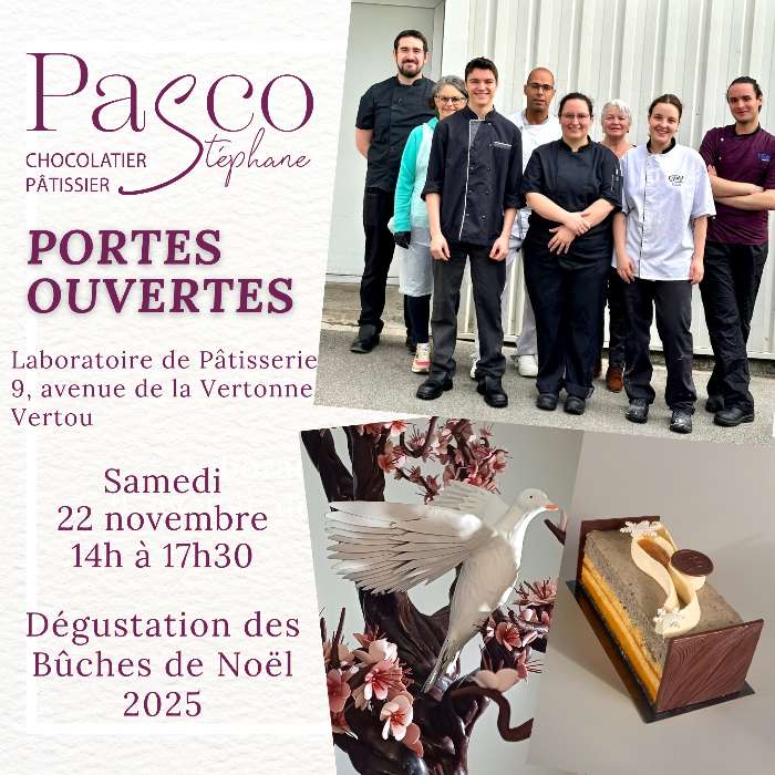 Portes Ouvertes samedi 22 novembre, à notre laboratoire de Pâtisserie