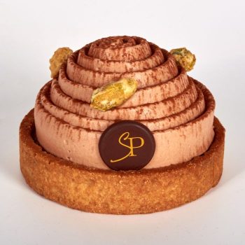 Tarte Vert Rubis, aux saveurs de Pistache et Griotte, de Stéphane Pasco, artisan pâtissier à Nantes et Vertou