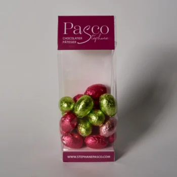 Sachet d'Oeufs Pralinés emballés de 135 g, de Stéphane Pasco, artisan Chocolatier à Nantes et Vertou