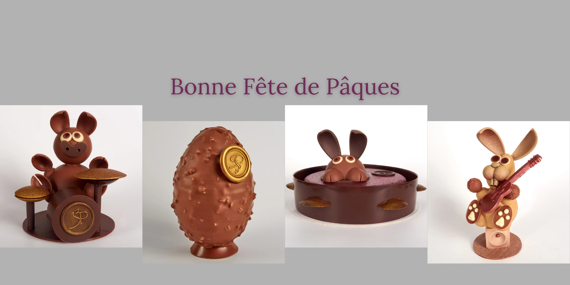 Dessert et montages de Pâques en chocolat de Stéphane Pasco