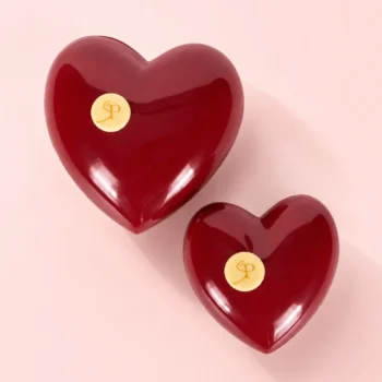 Coeur en Chocolat Lait garni de 3 ou 8 bonbons de chocolat de Stéphane Pasco, artisan Chocolatier à Nantes