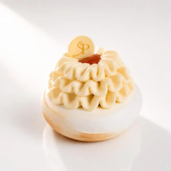 Pâtisserie Pavlova Miel Citron Gingembre sans gluten, de Stéphane Pasco, artisan Pâtissier à Nantes et Vertou