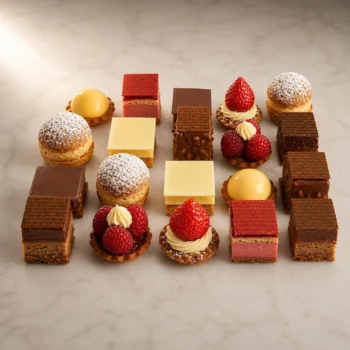 Plateau de Petits Fours Sucrés et Mignardises de Stéphane Pasco, artisan Pâtissier à Nantes et Vertou