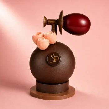 Montage en chocolat Parfum, pour la Fête des Mères, de Stéphane Pasco, artisan chocolatier à Nantes et Vertou