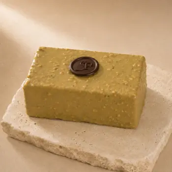 Gâteau de Voyage Pistache Amarena de Stéphane Pasco, artisan Pâtissier à Nantes et Vertou