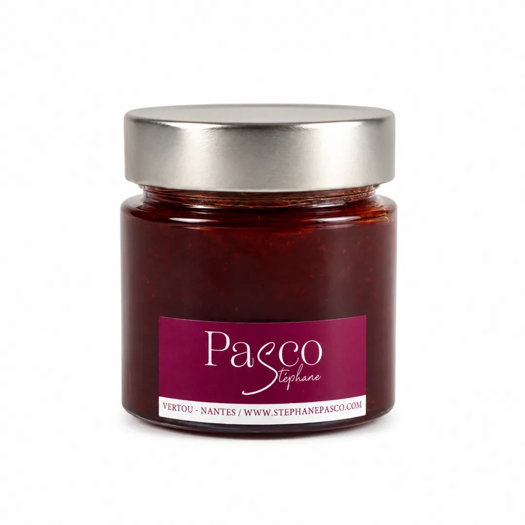 Pot de confiture artisanale Fraise Yuzu de Stéphane Pasco, artisan Confiseur à Nantes et Vertou