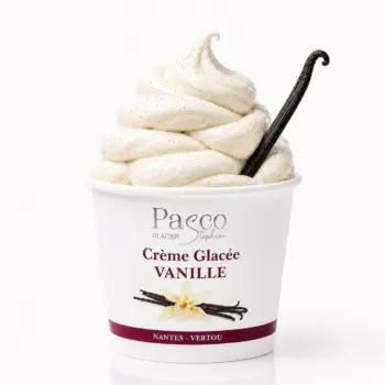 Pot de Crème Glacée artisanale Vanille de Stéphane Pasco, Artisan Glacier à Nantes et Vertou