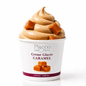 Pot de Crème Glacée artisanale Caramel de Stéphane Pasco, Artisan Glacier à Nantes et Vertou