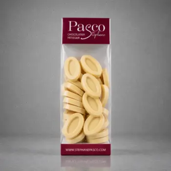 Fèves de Chocolat Blanc Ivoire 35%, chez Stéphane Pasco, artisan chocolatier à Nantes et Vertou