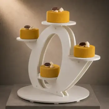 Présentoir blanc pour entremet, à réserver dans l'une de nos boutiques, Stéphane Pasco Pâtissier, Chocolatier et Glacier, à Nantes et Vertou