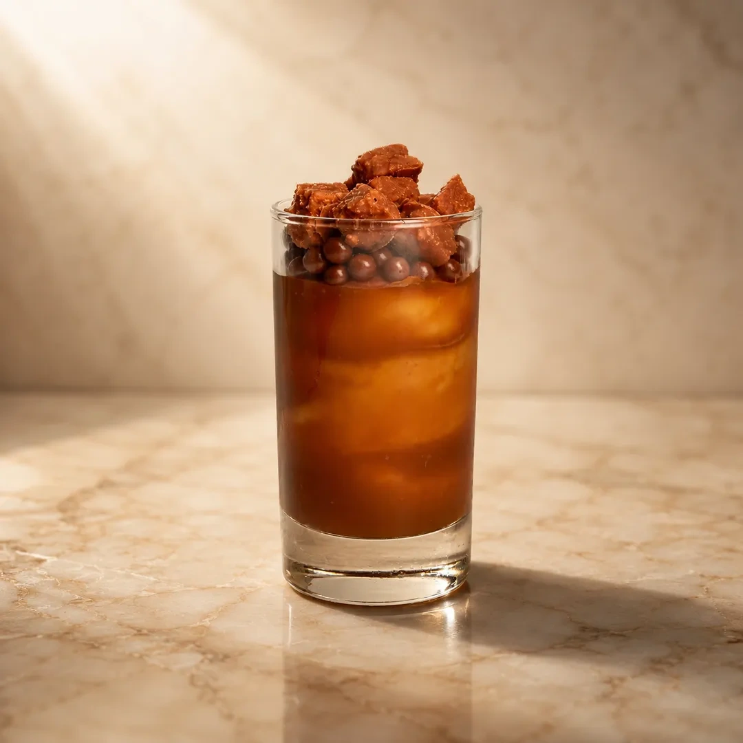 Verrine Glacée Caramélia, entre Caramel, Vanille et Sablé Breton, de Stéphane Pasco, artisan glacier à Nantes et Vertou
