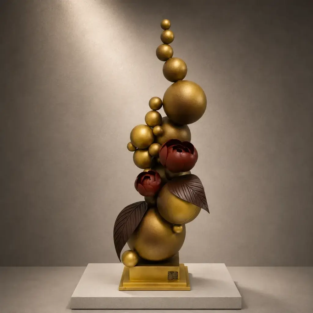 Pièce artistique en Chocolat pour un mariage, de Stéphane Pasco, Chocolatier à Nantes et Vertou
