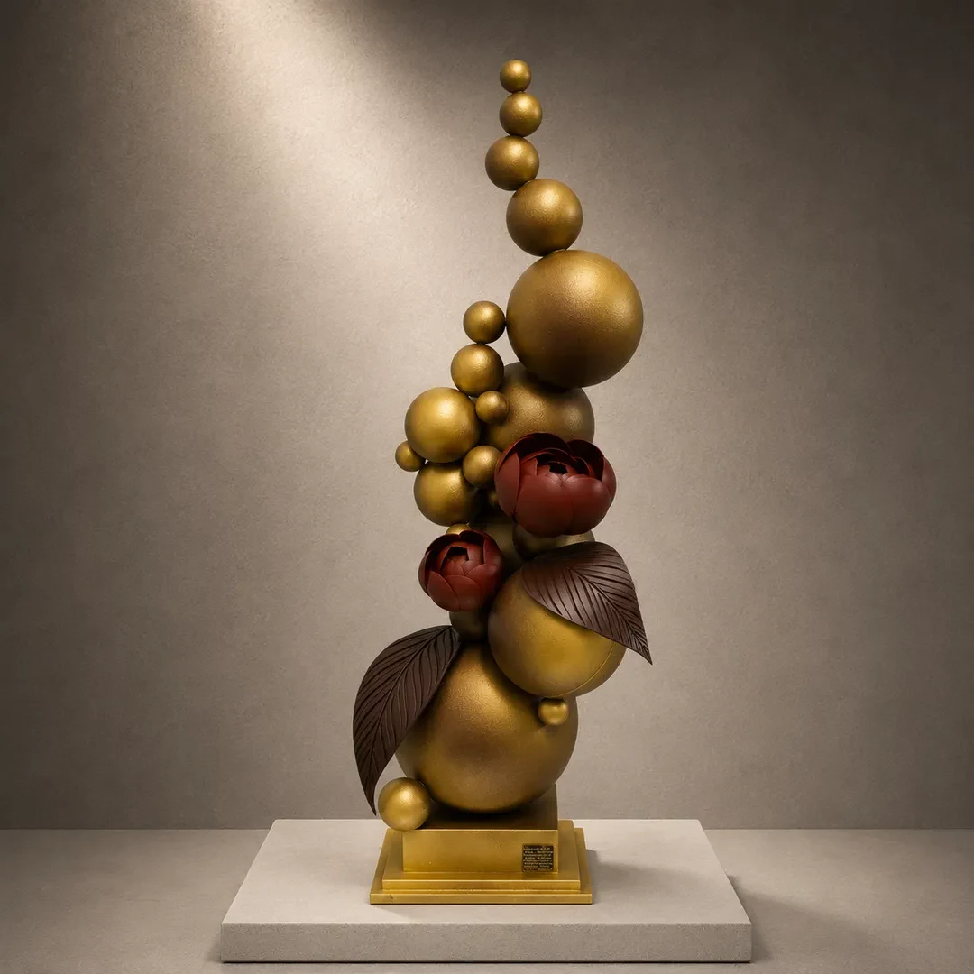 Pièce artistique en Chocolat pour un mariage, de Stéphane Pasco, Chocolatier à Nantes et Vertou