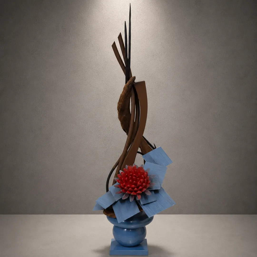[Pièce Artistique en Chocolat de Stéphane Pasco, vue arrière, juin 2020]