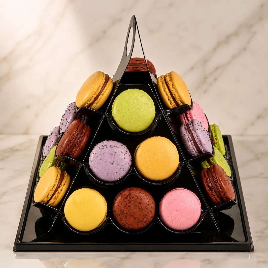 Pyramide de 24 Macarons de Stéphane Pasco, pâtissier à Nantes et Vertou