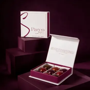 Bonbon chocolat caramel demi-sphère du coffret Opale, de Stéphane Pasco, artisan chocolatier à Nantes et à Vertou